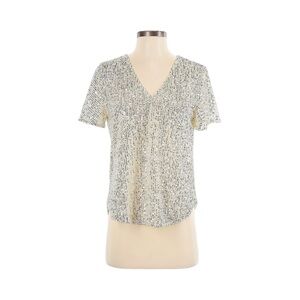 NWT XS silver sequin flutter top